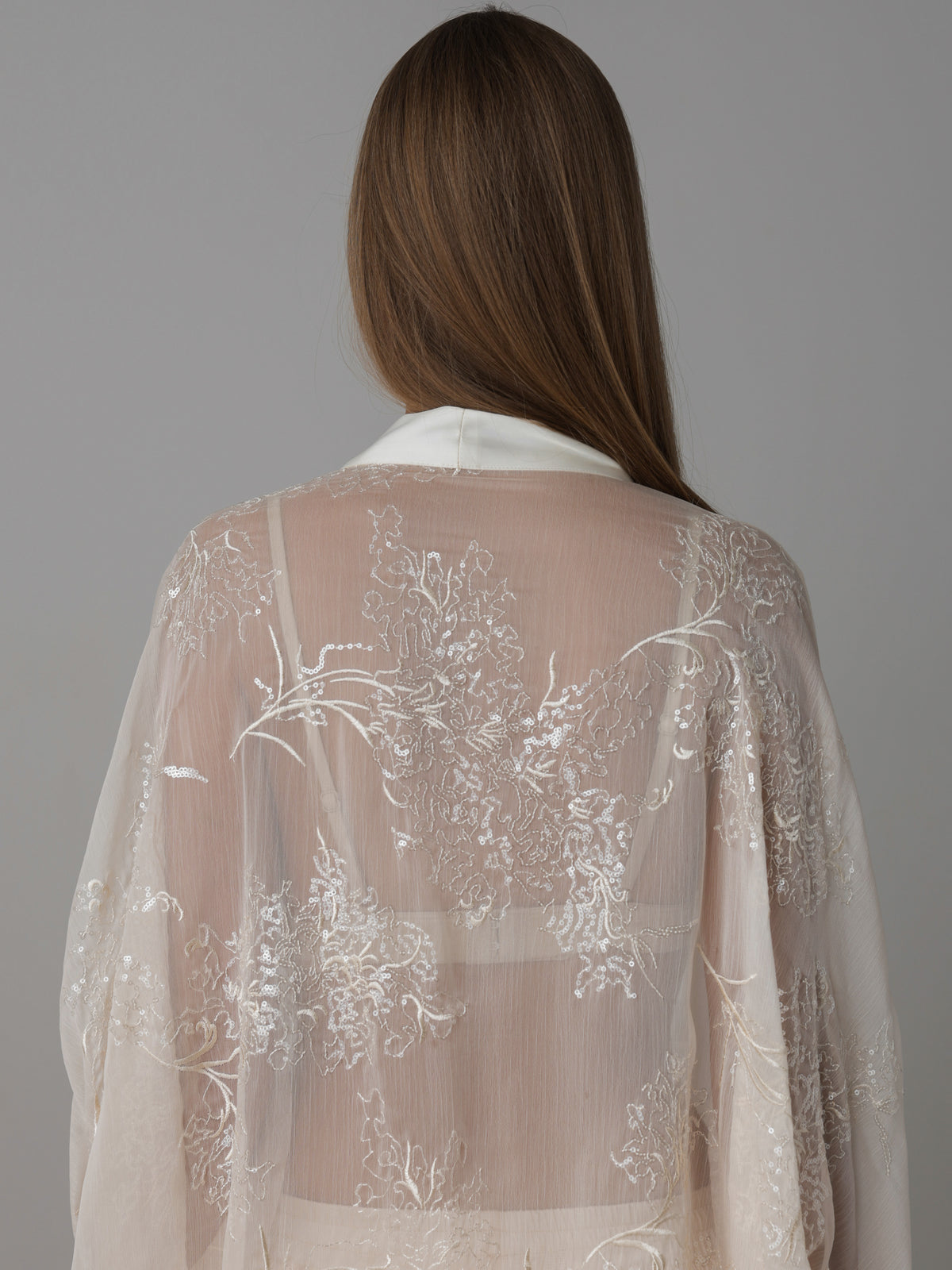 Sequin Satin Kimono