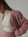 Blusa blanca de cuello alto