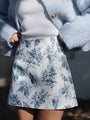 Minifalda azul floral