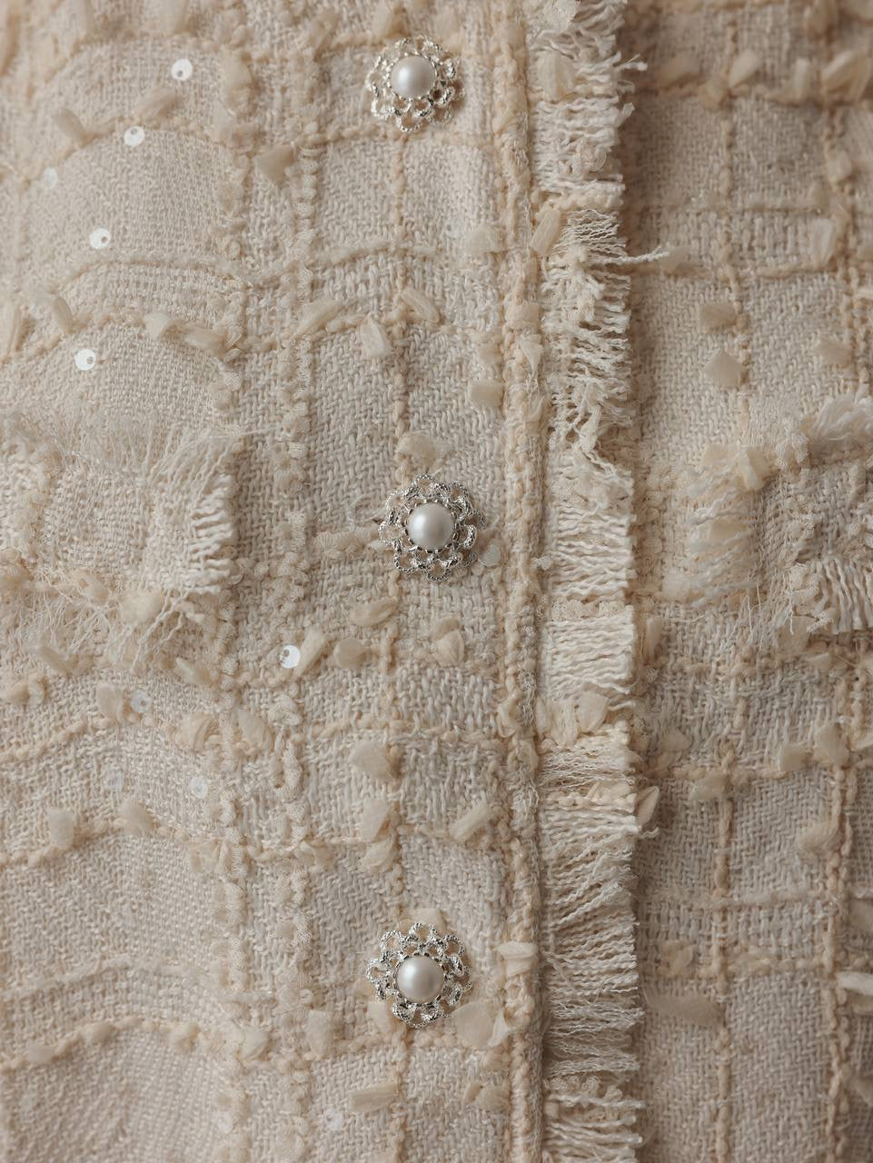 Rollkragen-Strickpullover in Creme