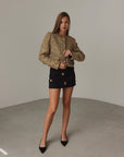 Veste à sequins dorés