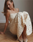 Vestido de tirantes con detalle de encaje