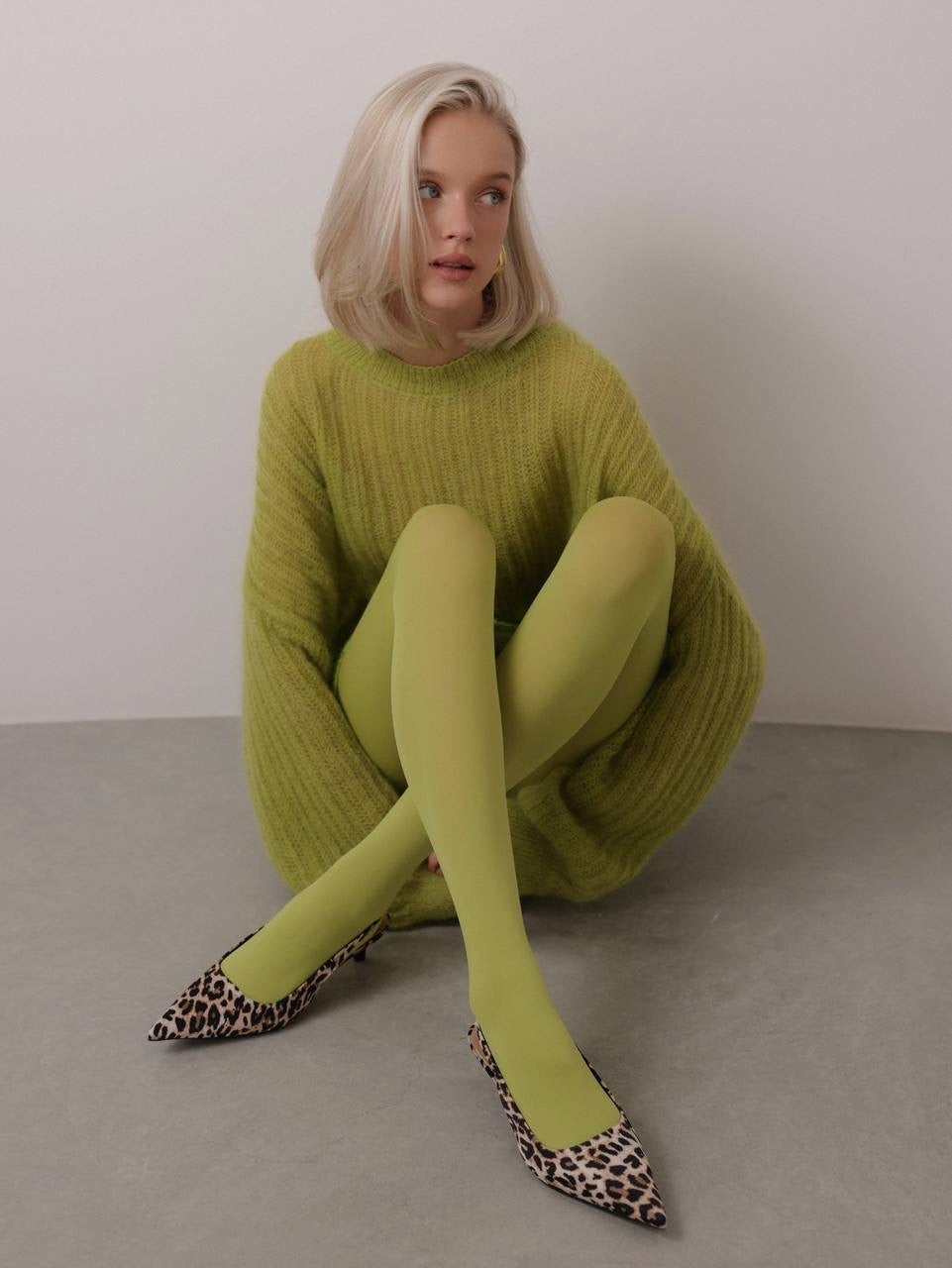 Maglione oversize Lime Glow