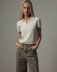 Hose mit weitem Bein im Leopardenprint