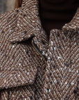 Minigonna in tweed con pizzo