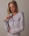 Completo lavanda con paillettes