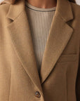 Beiger Rippstrickpullover