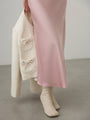 Satin-Midirock in Pastellrosa