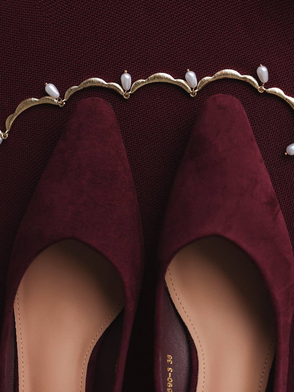 Abito in maglia svasato bordeaux