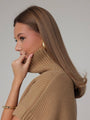 Haut douillet en maille camel