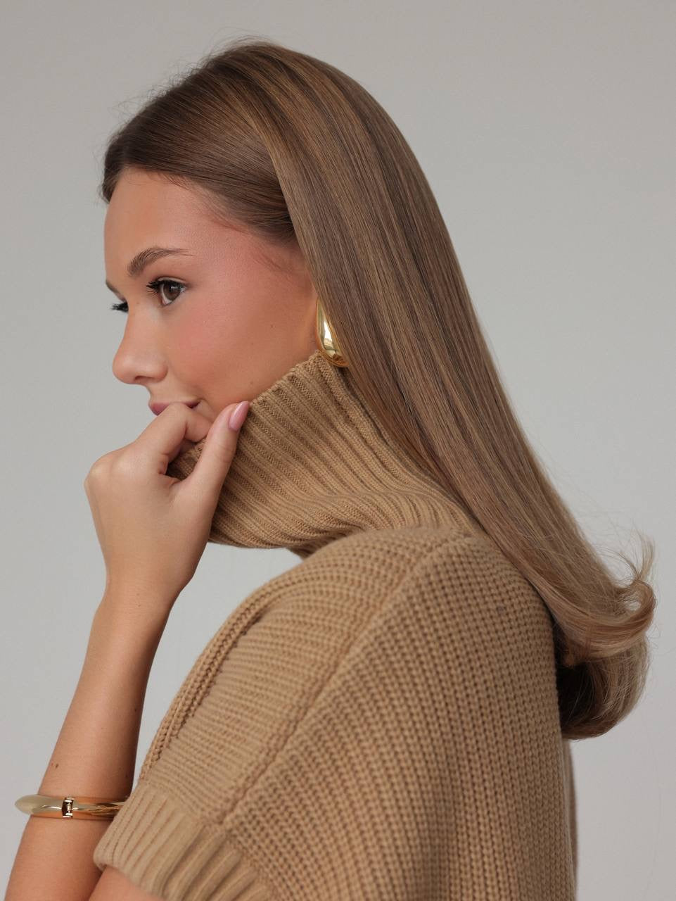 Kuscheliges Strick-Top in Camel