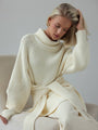 Oversize-Strickpullover mit Gürtel