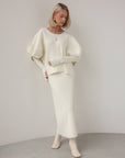 Maglione oversize in lana avorio