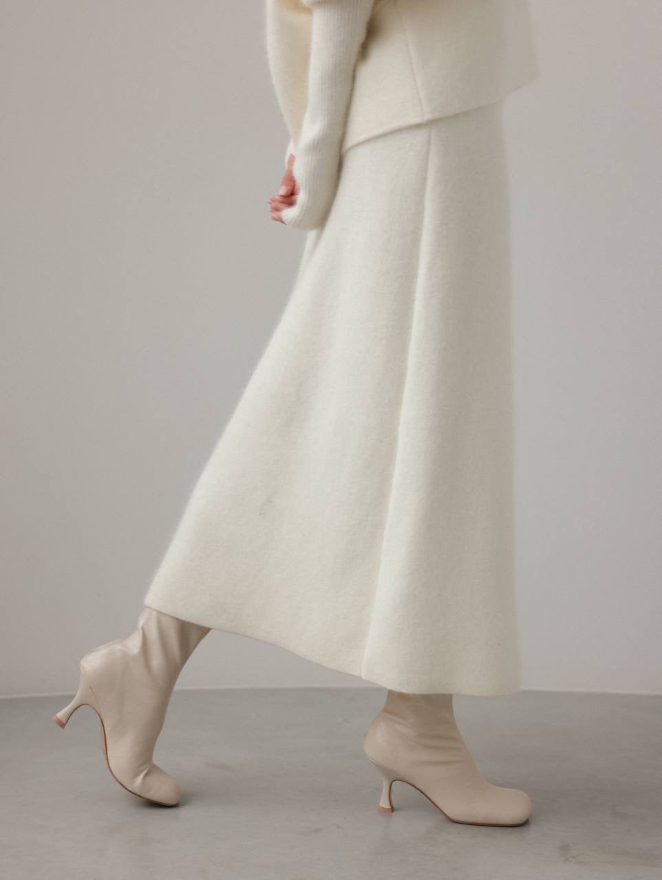 Maglione oversize in lana avorio