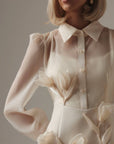 Transparentes Kleid Floral Elegance