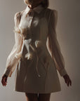 Transparentes Kleid Floral Elegance