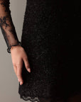 Robe sophistiquée en dentelle noire