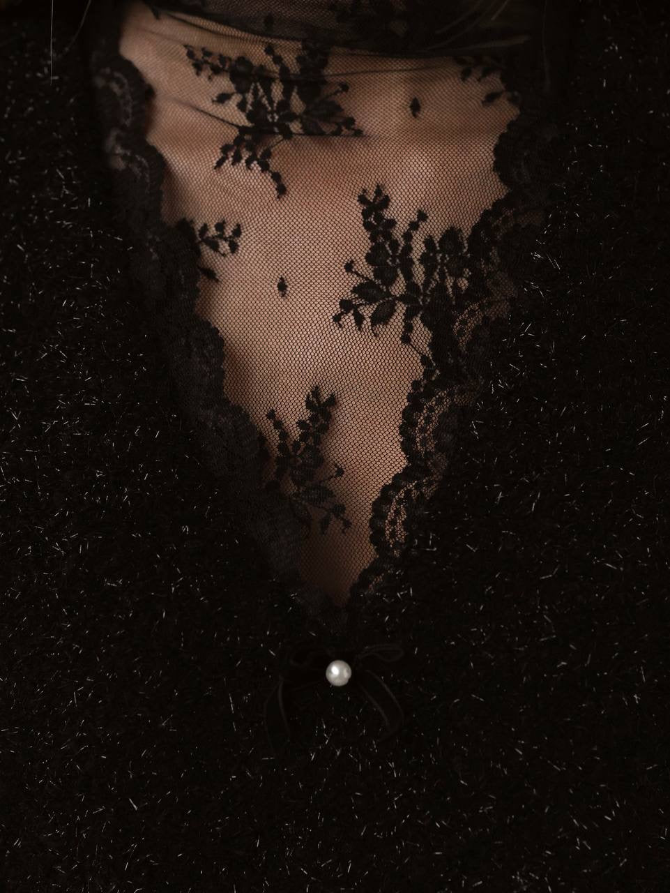 Robe sophistiquée en dentelle noire