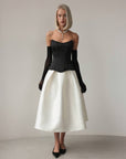 Corsetto in seta nero