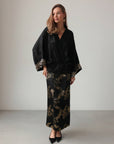 Seidenkleid Midnight Gold