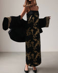 Seidenkleid Midnight Gold