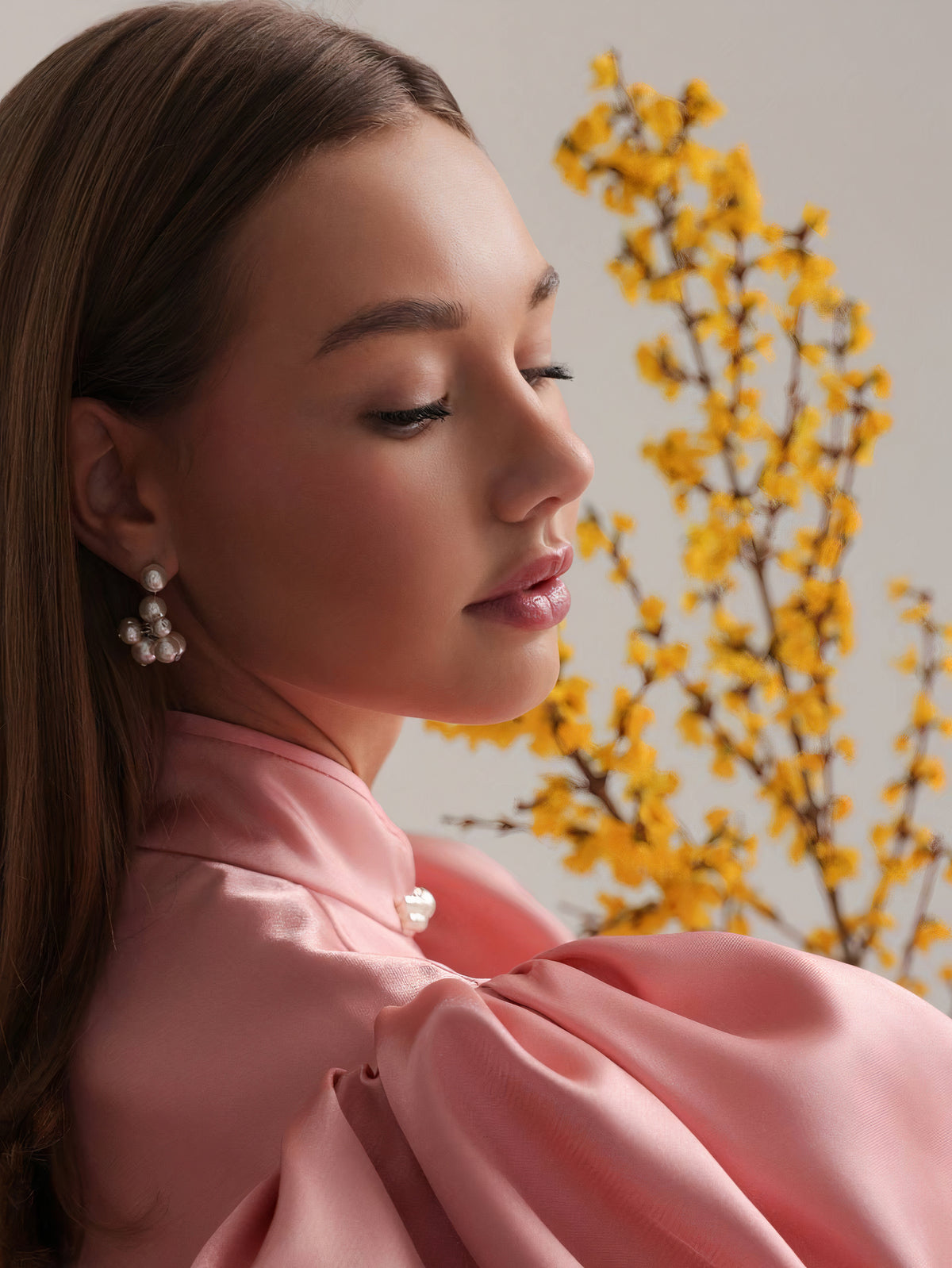 Robe en satin Blush Royale