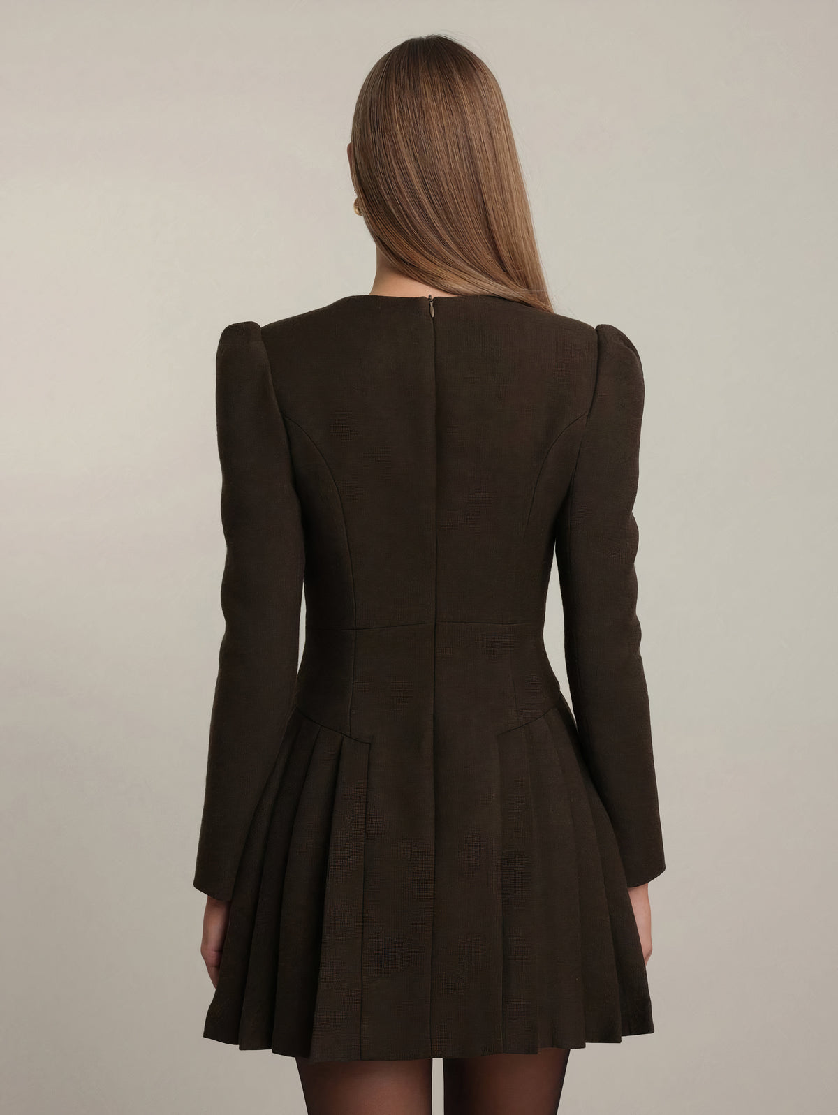 Victoria Buttoned Pleated Blazer Mini Dress