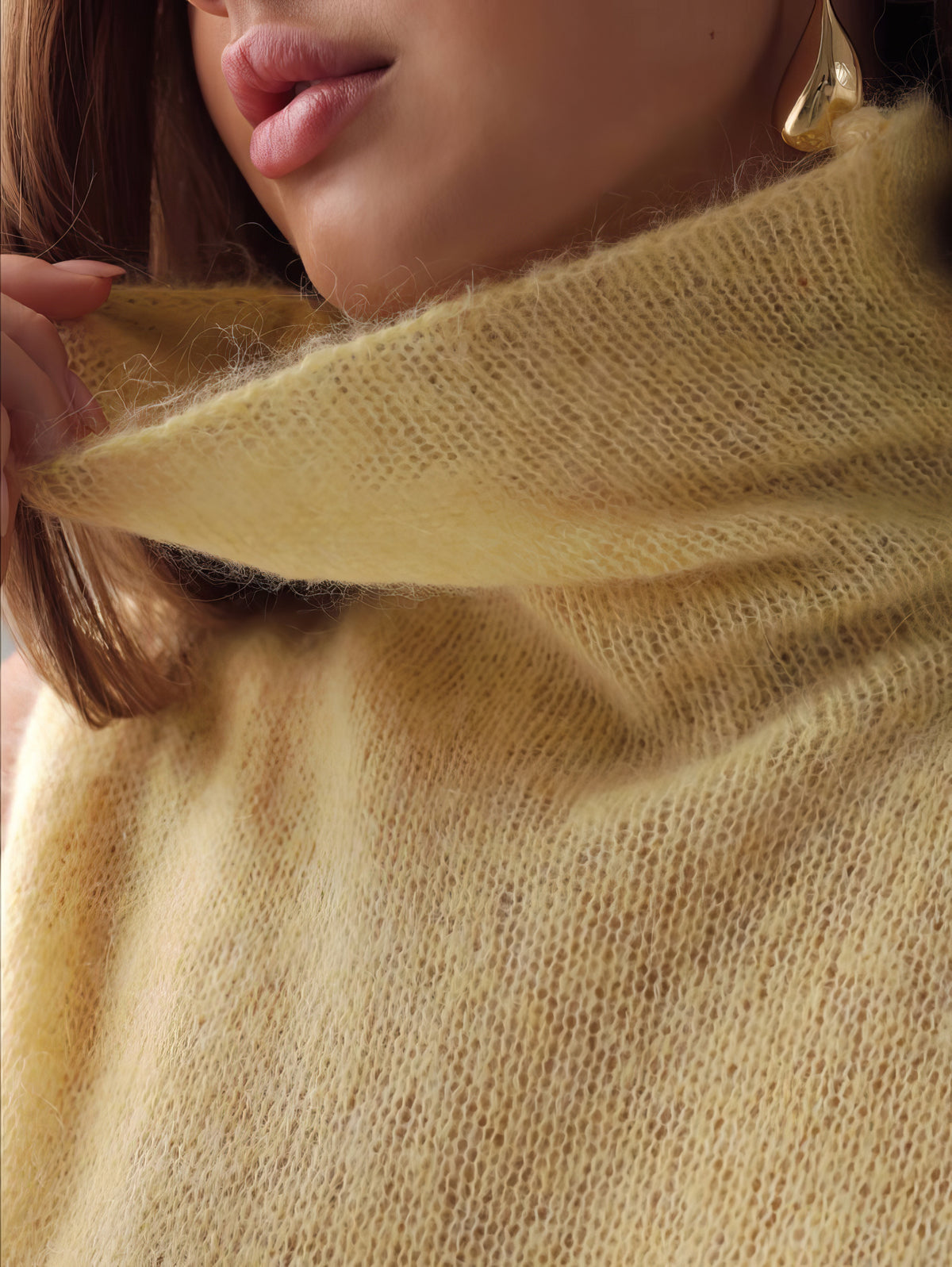 Jupe en satin jaune clair Melody
