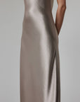 Metallic Satin Slip Dress