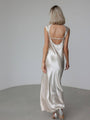 Champagne Satin Slip Dress