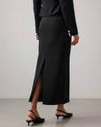 Polka Dot Scarf Detail Black Set