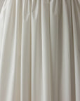 Vestido midi blanco de popelín con cuerpo acanalado