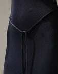 Robe midi noire asymétrique