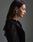 Velvet Lace Illusion Dress