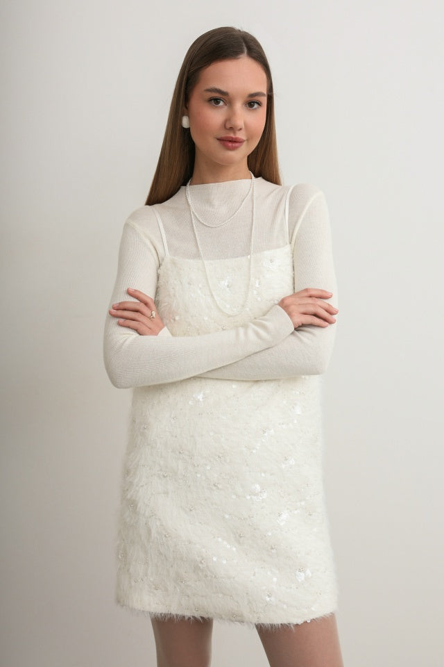 Vestido corto Frost Feather