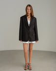 Schwarzer Boyfriend-Blazer