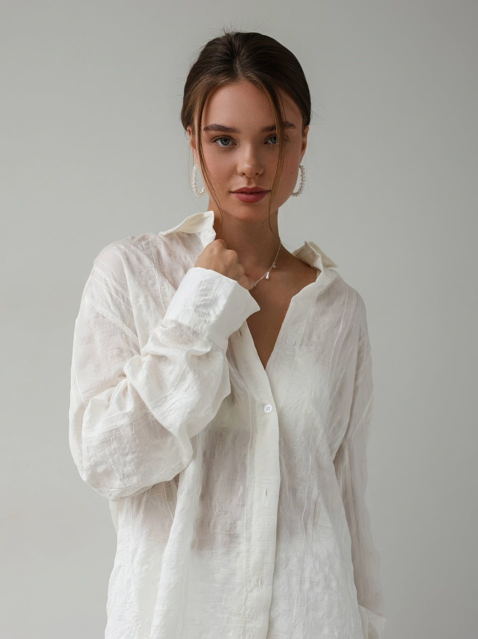 Oversized Linen Blouse