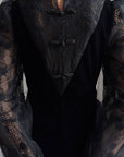 Velvet Lace Illusion Dress