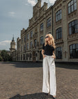 Milky Pleated Trousers