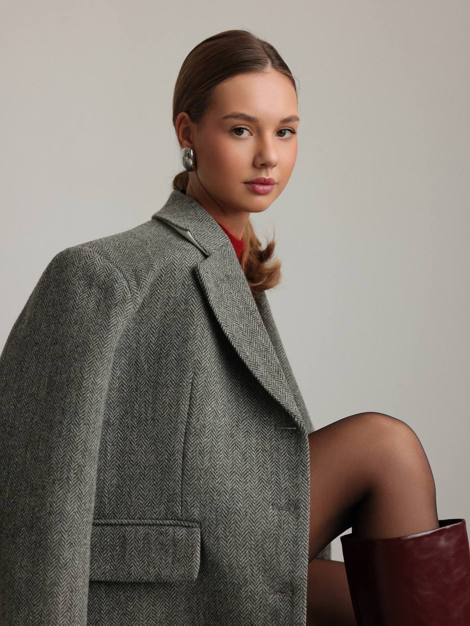 Veste oversize style anglais
