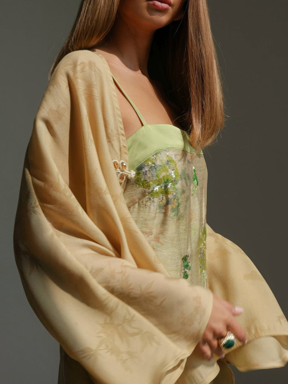 Golden Bamboo Kimono Jacket