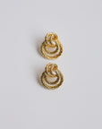 Golden Twirl Knot Earrings