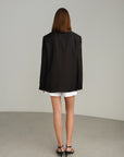 Schwarzer Boyfriend-Blazer