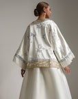 Ivory A-line Midi Skirt