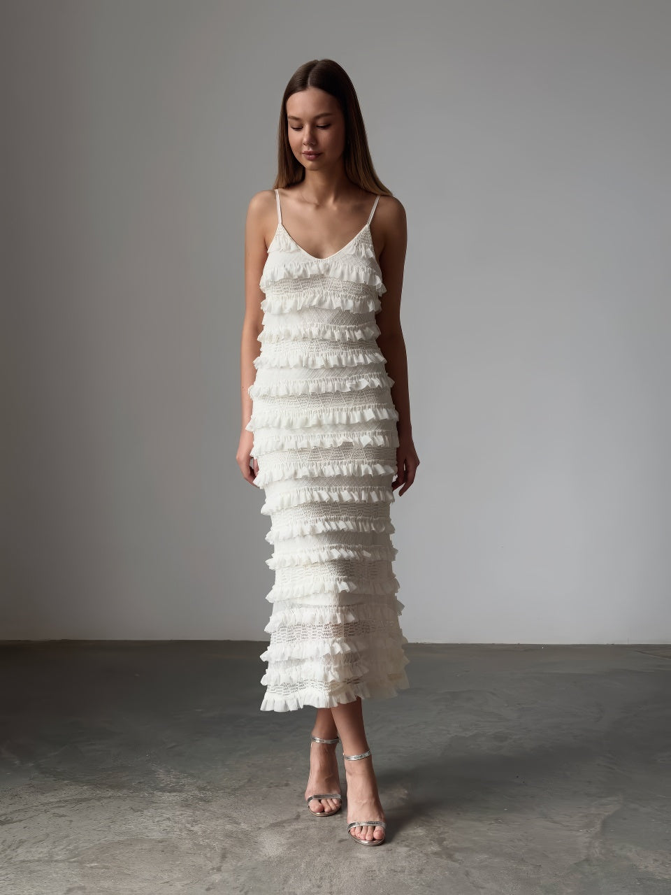 Ruffled Strap Dress