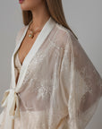 Sequin Satin Kimono