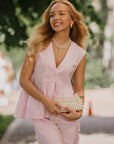 Ensemble en coton pêche rosée
