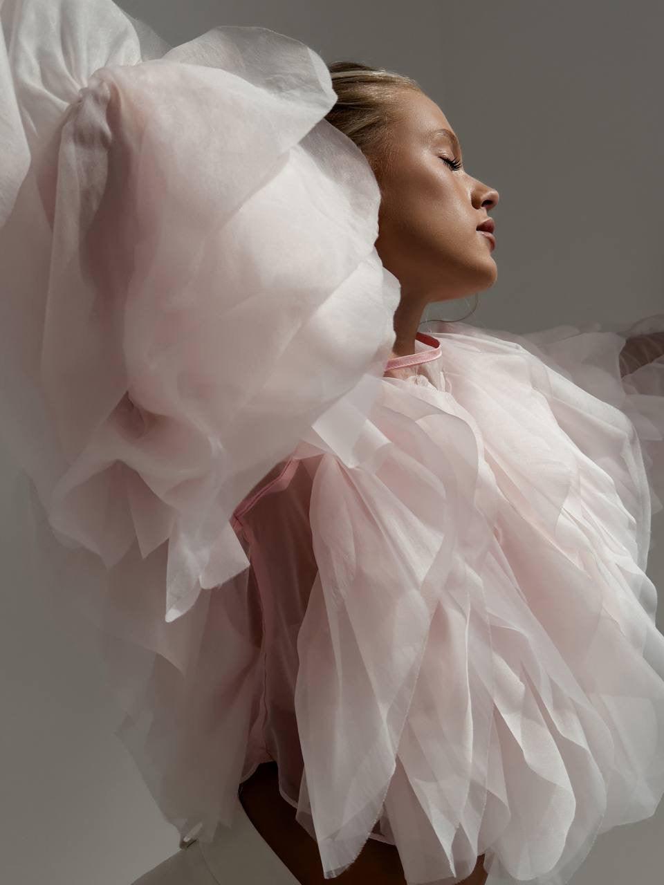 Elegant Tulle Detail Blouse - Maelle Paris