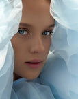 Elegant Blue Tulle Blouse - Maelle Paris