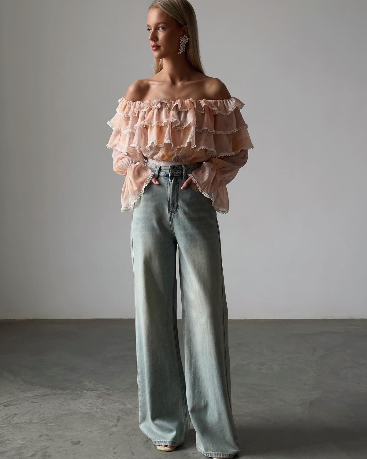 Romantic Ruffled Blouse - Maelle Paris